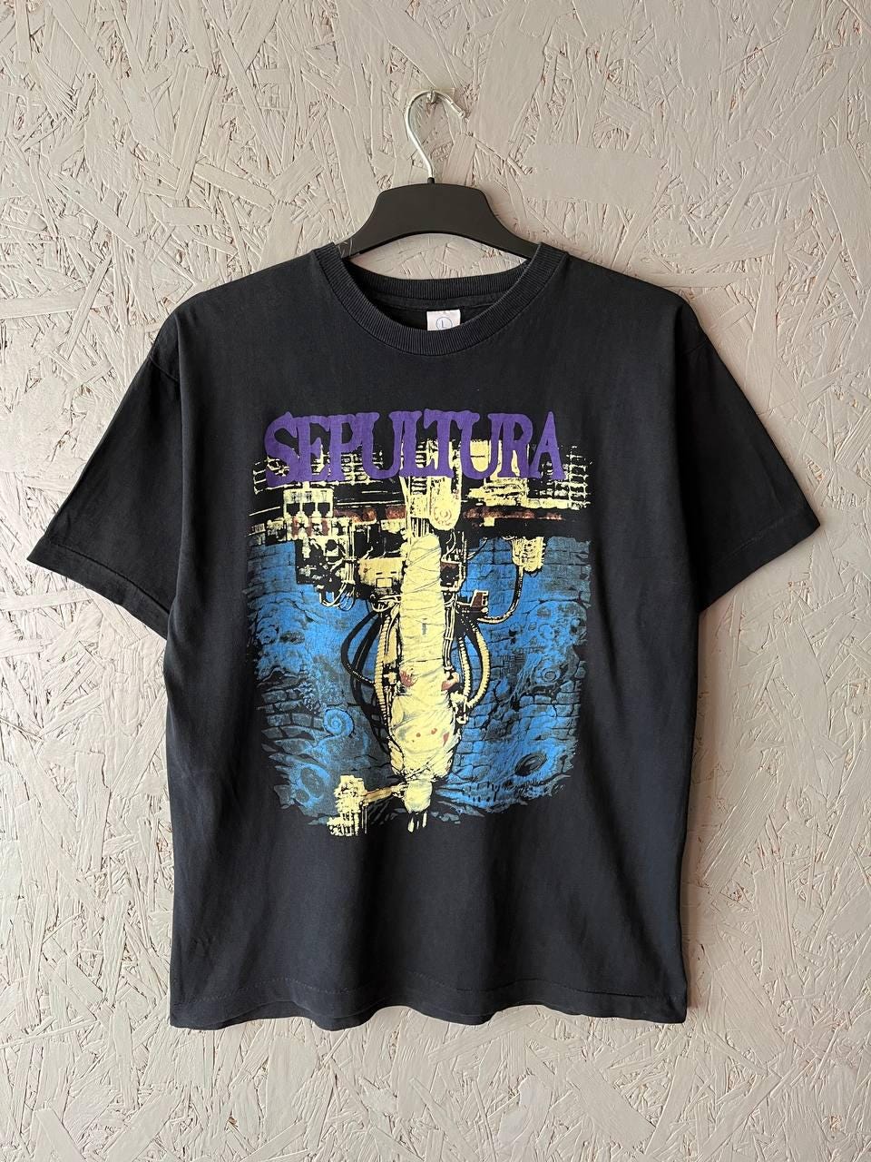 Vintage 90s SEPULTURA Chaos A.D. Men's Metal Band Album T-shirt