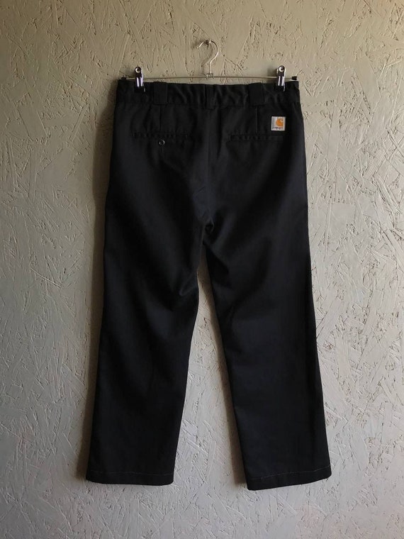 Vintage Streetwear Carhartt Mens Master Pants / Street Outdoor Work Pants /  Tight Straight Pants / Size 30-32 Color Black 