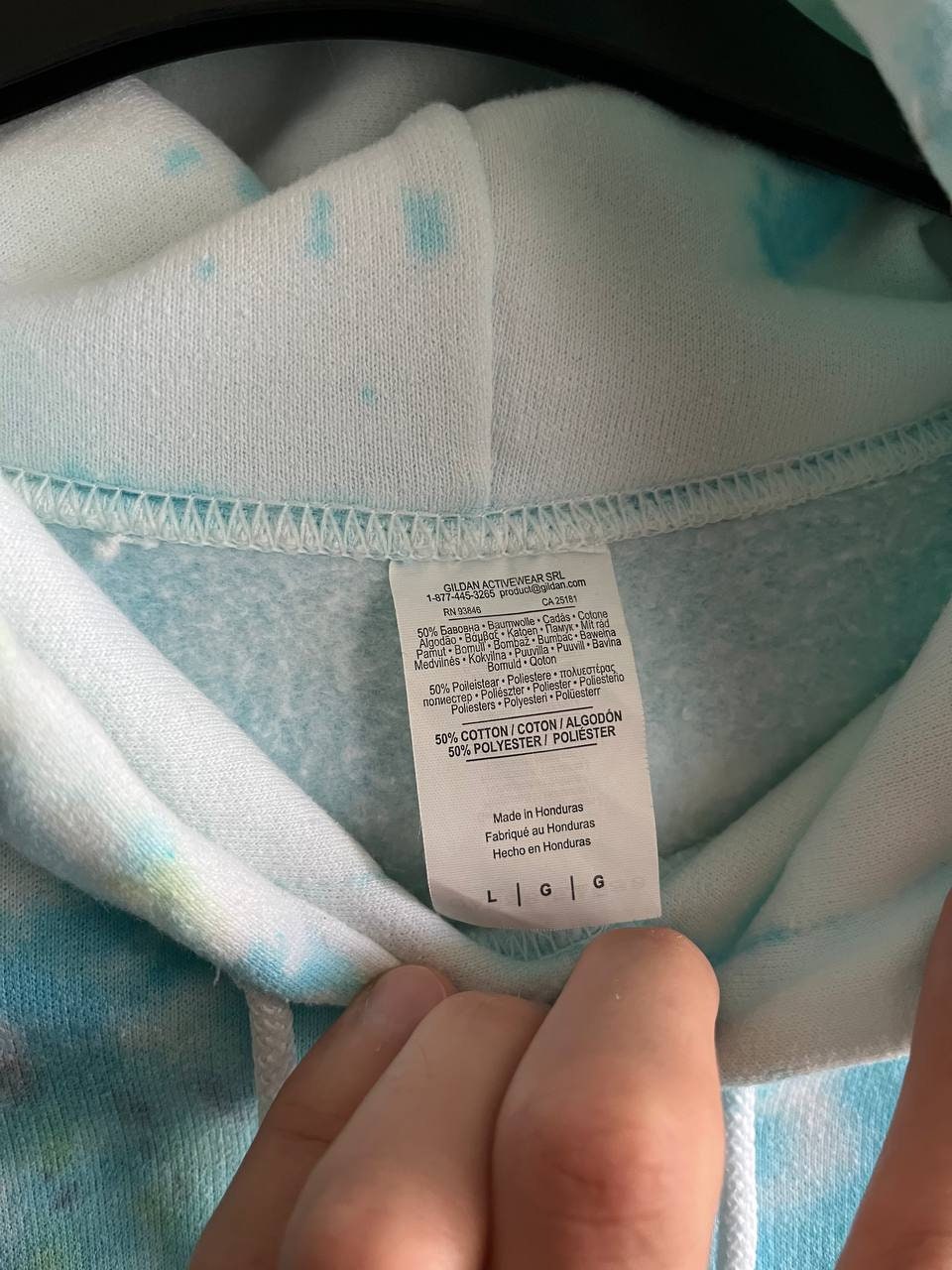 Rare GILDAN Activewear Men s Tie Dye Hoodie Pullover Size L Multi