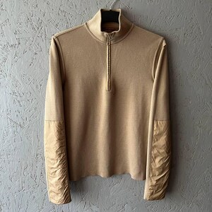 Vintage 90s PRADA Men's Italy 1/3 Zip Wool Sweater With