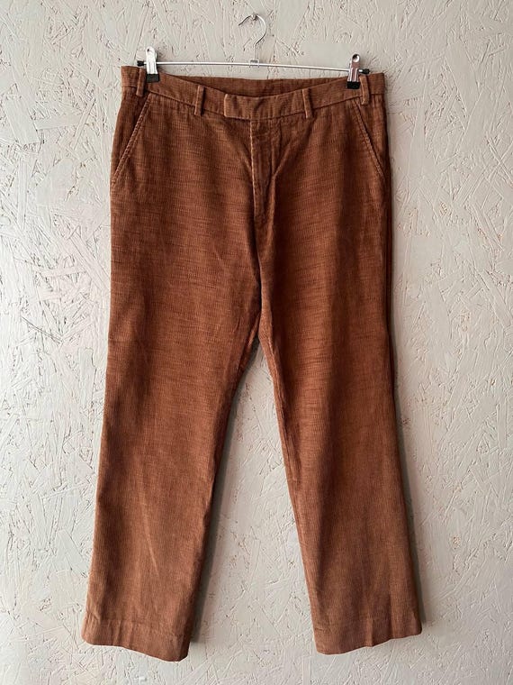 【Archive】JIL SANDER 90's COTTON TROUSERS Vintage 90s Designer JIL SANDER Men's Straight Leg Classic Pants