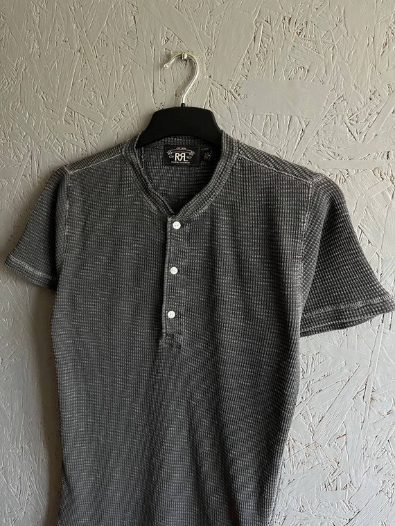 RRL by Ralph Lauren Men's Henley Waffle-knit T-shirt Size M Color Charcoal  Gray -  Canada