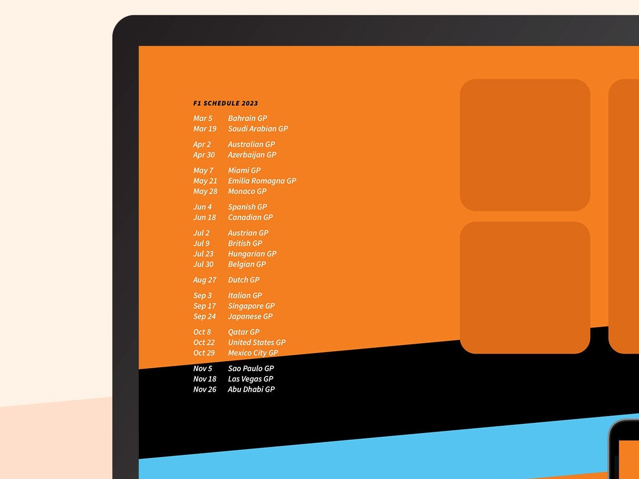 Mclaren F1 Schedule Wallpaper for Desktop Etsy