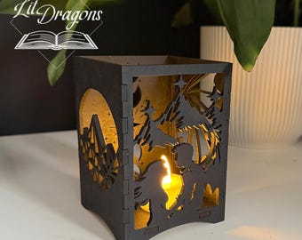 ACOTAR Book lantern, led licensed SJM romantasy candle