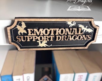 Cartello per libreria a forma di drago, divertente etichetta magnetica per biblioteca per gli amanti dei draghi