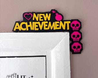 New Achievement! Dungeon Crawler Carl Fan Merch, 3d Wooden Door Topper