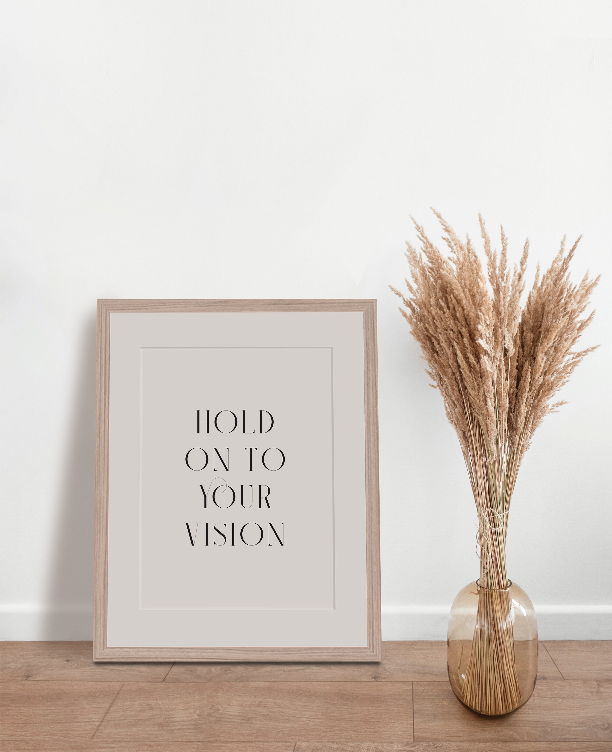 Hold on to Your Vision Office Wall Art Inspirational Wall Etsy UK
