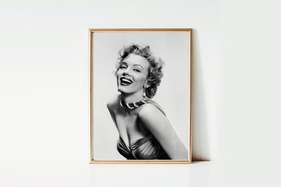 Ijver punch winnaar Marilyn Monroe Poster Marilyn Monroe Print Zwart-wit Kunst - Etsy België