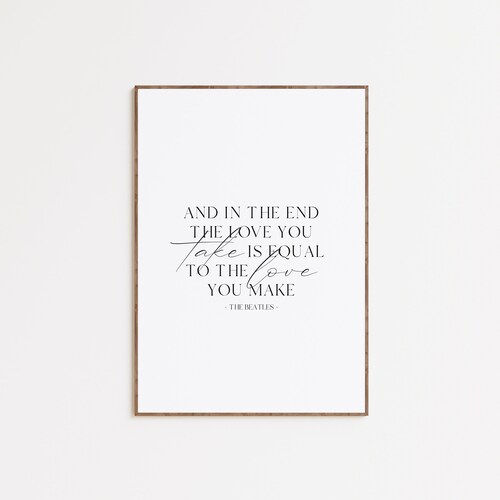 THE BEATLES in My Life Song Lyrics Wall Prints Wall Art Etsy UK