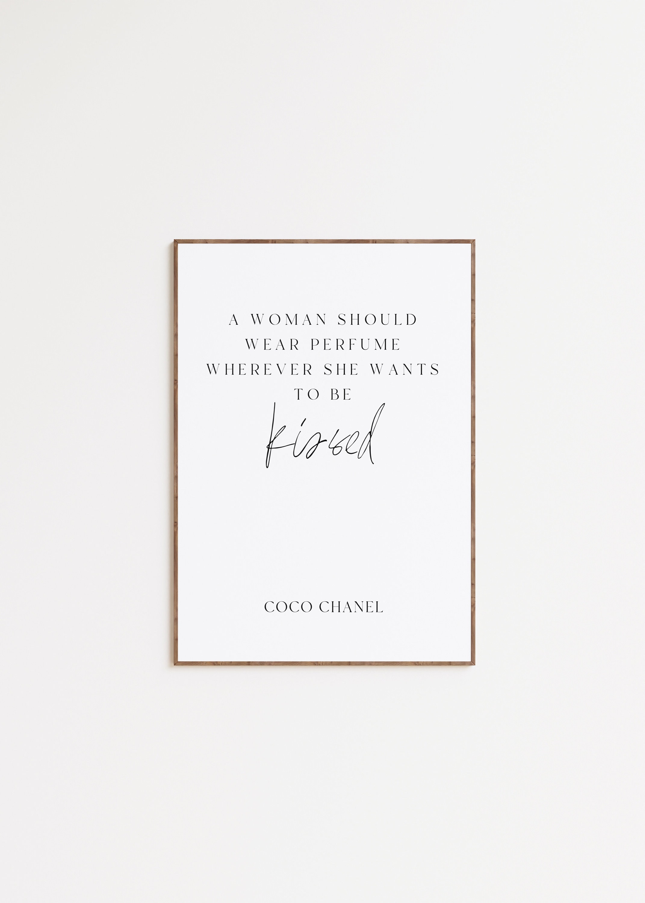 A Woman Should Wear Perfume Quote By Coco Chanel Fashion Wall -  Polska