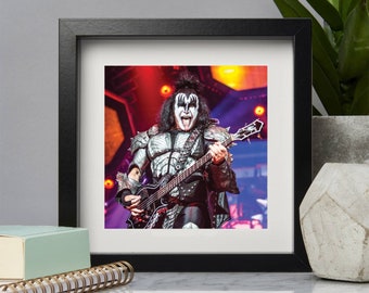 Impresión fotográfica de Gene Simmons de KISS - Arte mural con acabado brillante