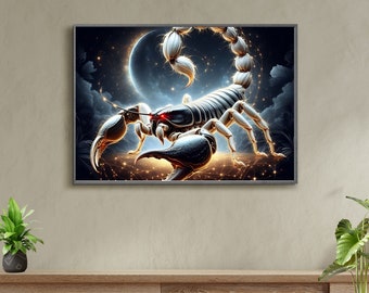 蠍座デジタルダウンロード | 占星術愛好家へのギフト | 星座ウォールアートプリント | 即時ダウンロード印刷可能