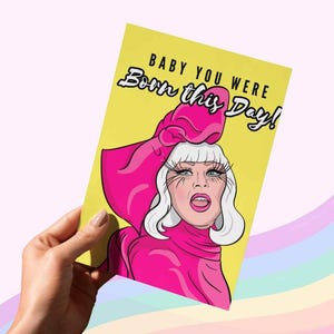 Baby, sei nato oggi! Biglietto d'auguri di compleanno / Gaga di Albi Arts