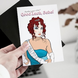Tarjeta de felicitación de cumpleaños "Buena suerte, nena" / Albi Arts /