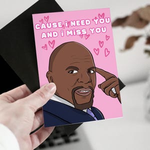 ¡Te necesito y te extraño! Tarjeta de felicitación de cumpleaños para San Valentín / Chicas Blancas
