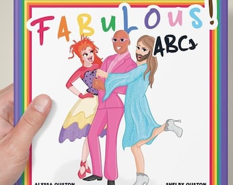 Fabuleux livre biographique familial en images d'ABC par Albi Arts éduquant sur la culture queer, lesbienne, bisexuelle, trans et LGBTQIA