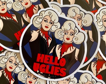 Hello Uglies Sticker, Boulet Drag Queens sticker Brothers