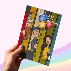 Cartão de felicitações "Só Aniversários no Prédio" | Cartões de felicitações engraçados | por Albi Arts