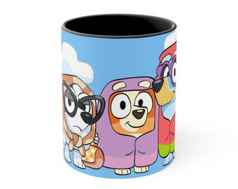 Bluey Colorful Accent Mug: Grannies 11oz Coffee Cup