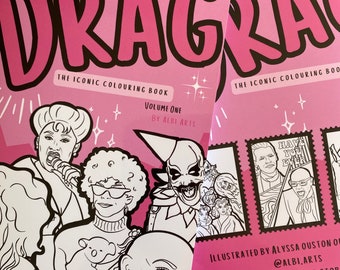 The ICONIC Drag Queen Colouring Book, Drag Race Queens