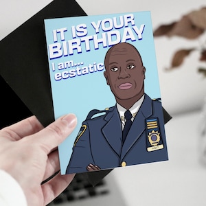 Tarjeta de felicitación de cumpleaños "Estoy extasiado" / 99
