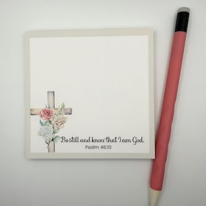 Bible Verse Notepad, Bible Verse Notepad, Be Still and Know that I am God