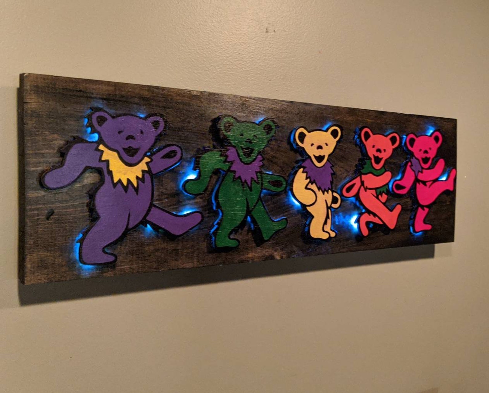 Neon grateful dead dancing bear wallpaper rolfwireless