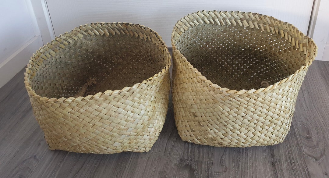 Handmade Flax Basket / Harakeke Basket maori Flax Weaving Etsy