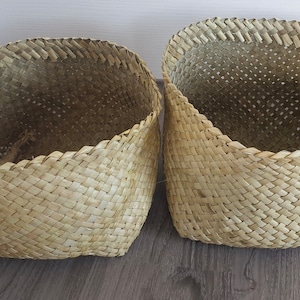 Handgemachter Kete / Flachs Korb