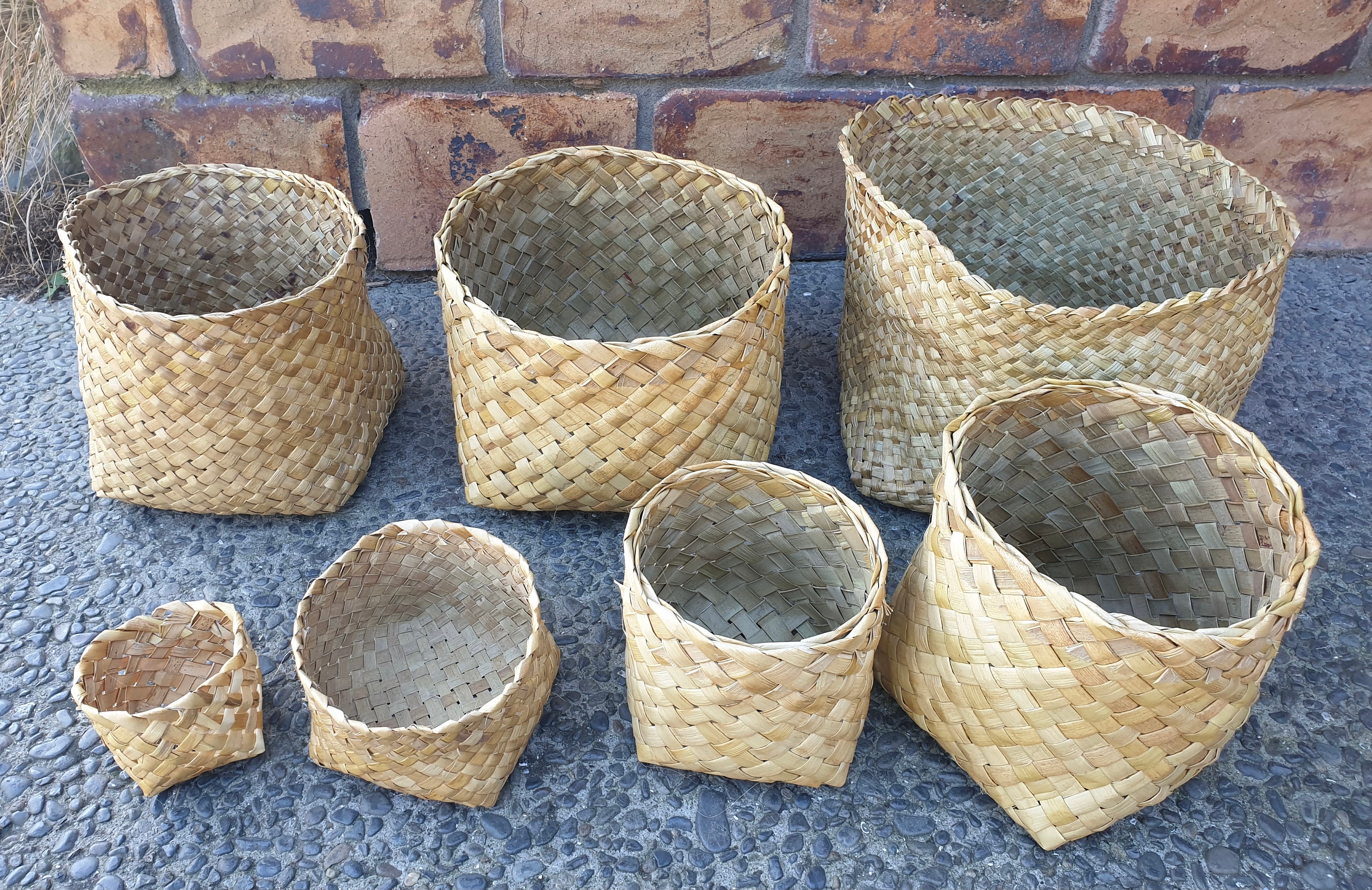 Handmade Flax Basket / Harakeke Basket maori Flax Weaving Etsy UK