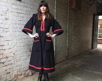 1970年代 グレース・エリオット ウースターブティック フード付きドレス