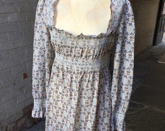 1960年代～70年代 チェルシーガール プレーリースタイル マキシドレス