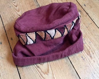 織りコットンアフガニ帽