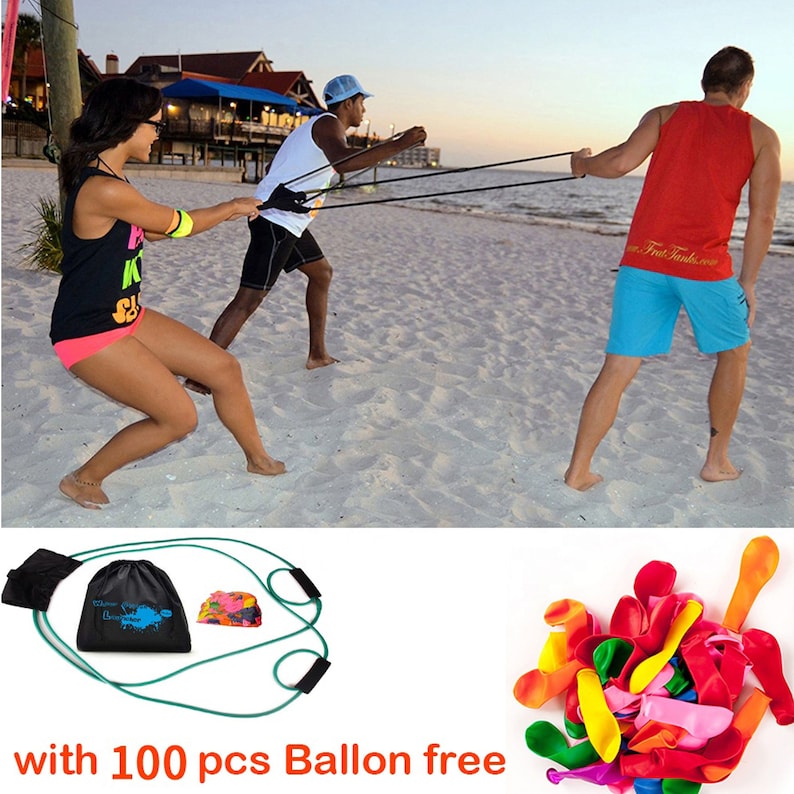 Water Balloon Launcher 300 Yard Toys 3 Person Slingshot Water Balloons