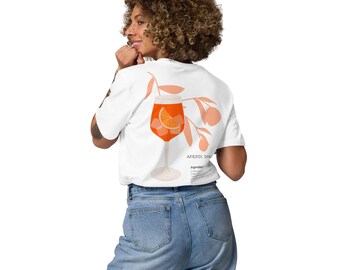 T-shirt unisexe imprimé avec la recette de l'Aperol Spritz