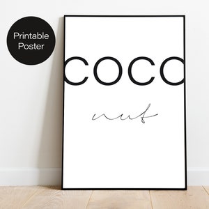 Printable Poster &quot;COCO nut&quot; Coconut, COCO