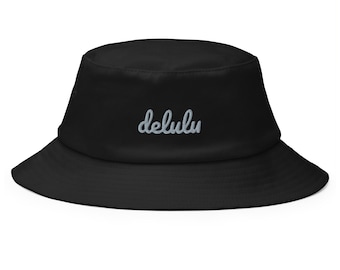 Delulu Bucket Hat | Funny Embroidered Fisherman Hat | Aesthetic Summer Hat | Festival Hat | Trendy Bucket Hat | Gen Z poison