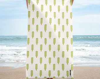 Beach towel with Twister design | Bath towel with Ice Cream Twister design | Fun beach towel summer gift | Printed towel |