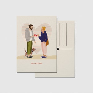 Postkarte "I love you" Liebe, Partnerschaft, Leben, Partner, Ehe, Heirat