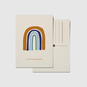 Postkarte "Little Wonder" Baby, Geburt, Schwangerschaft, Regenbogen