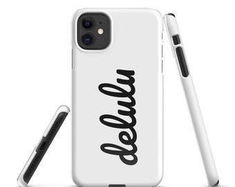 Delulu iPhone Case | Minimalist Phone Case | Aesthetic iPhone Cover | Main Character Energy | Cute Trendy Gift | Gen Z accessory