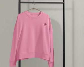 Pull en coton bio à col rond pour femme