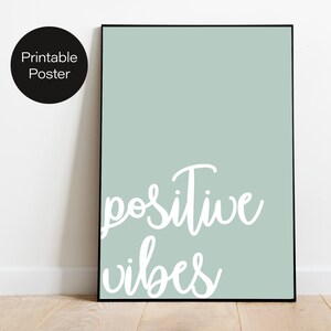 Printable Poster &quot;Positive Vibes&quot;