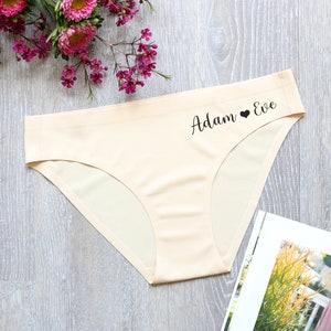 Cheeky Bikini Custom Underwear Women, Your Photo Here Bride Panty Personalized Gift, Wedding Gift Honeymoon Lingerie, Glow in The Dark gifts
