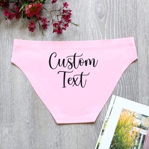 Cheeky Bikini Custom Underwear with Picture Women, Bride Panty Personalized Gift, Wedding Gift Honeymoon Lingerie, Glow in The Dark