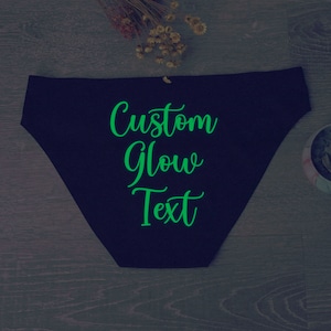 Slip fosforescenti Cheeky Bikini Intimo Personalizzato da Donna, Slip Sposa Personalizzati Regalo, Lingerie per Luna di Miele Regalo di Nozze, Addio al Nubilato