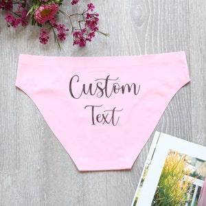 Cheeky Bikini Custom Underwear with Picture Women, Bride Panty Personalized Gift, Wedding Gift Honeymoon Lingerie, Glow in The Dark