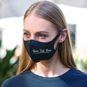 Custom Face Mask Add Your Text , Glow in the Dark Mask, Design Your Own Mask, Face Mask Personalized, Adult Face Make Create Your Own, Gift