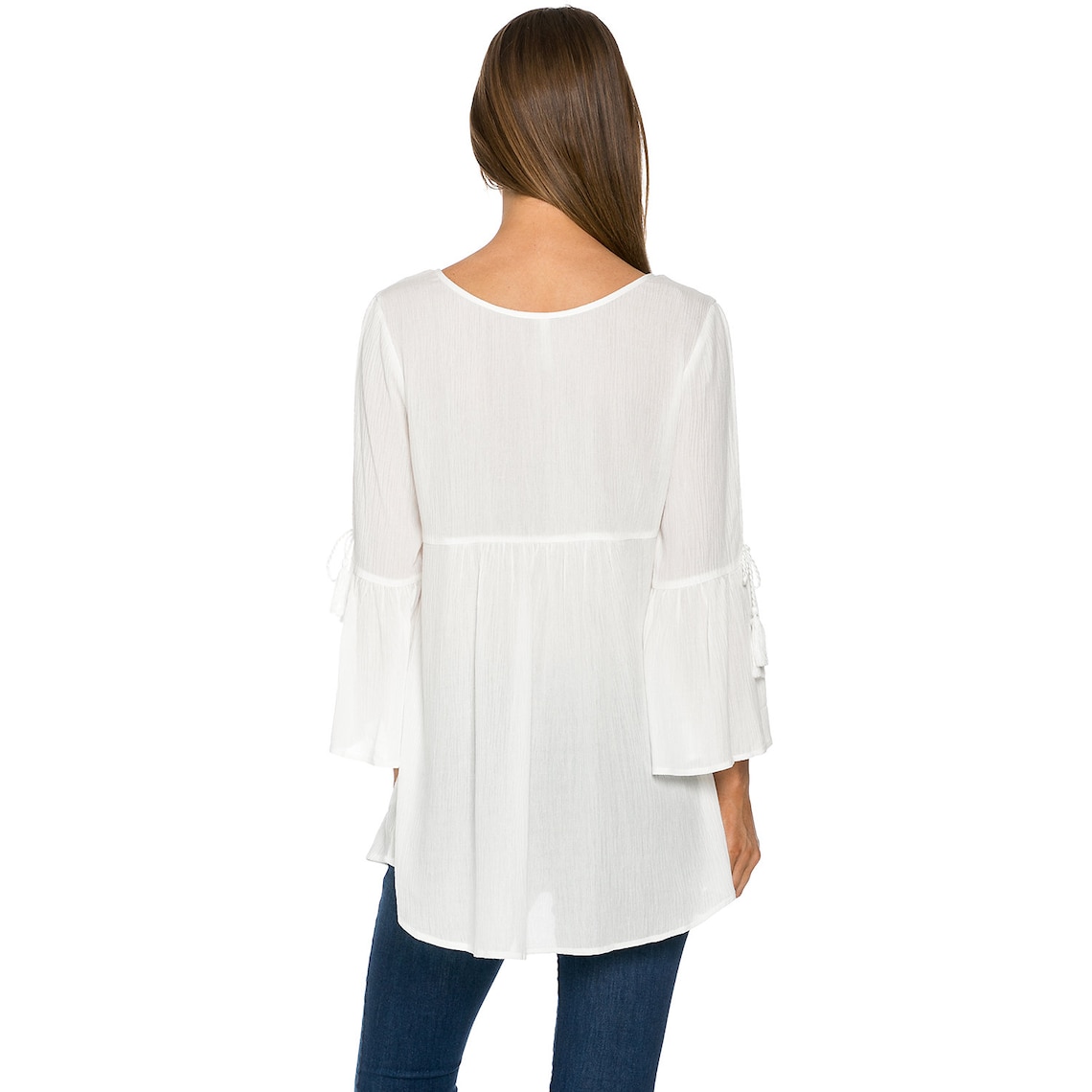 Pleated Sleeve 'Bold' Peasant Blouse