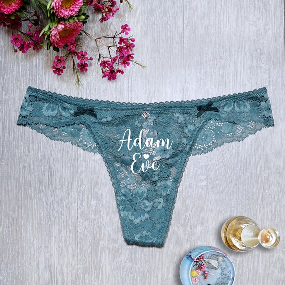 New Lace Wrap Victorias Secret Thong Underwear, Bride Panties Personalized,  Named Bridal Lingerie Honeymoon Gift, Bachelorette 